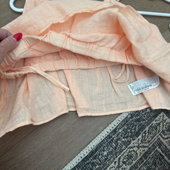 Zara Light Peach Linen Camisole Top - Picture 6 of 6